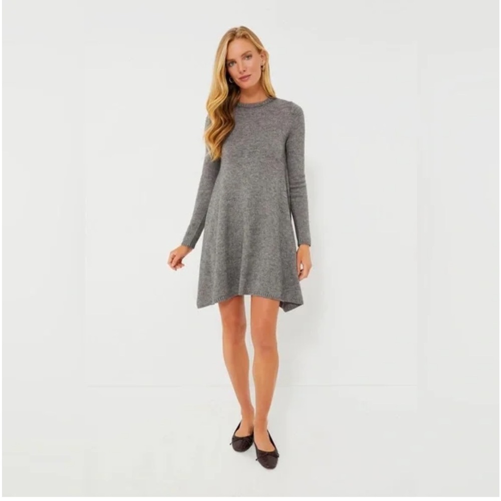 Pomander Place Tuckernuck Maia Gray‎ Knit A-Line Sweater Dress- Size M EUC